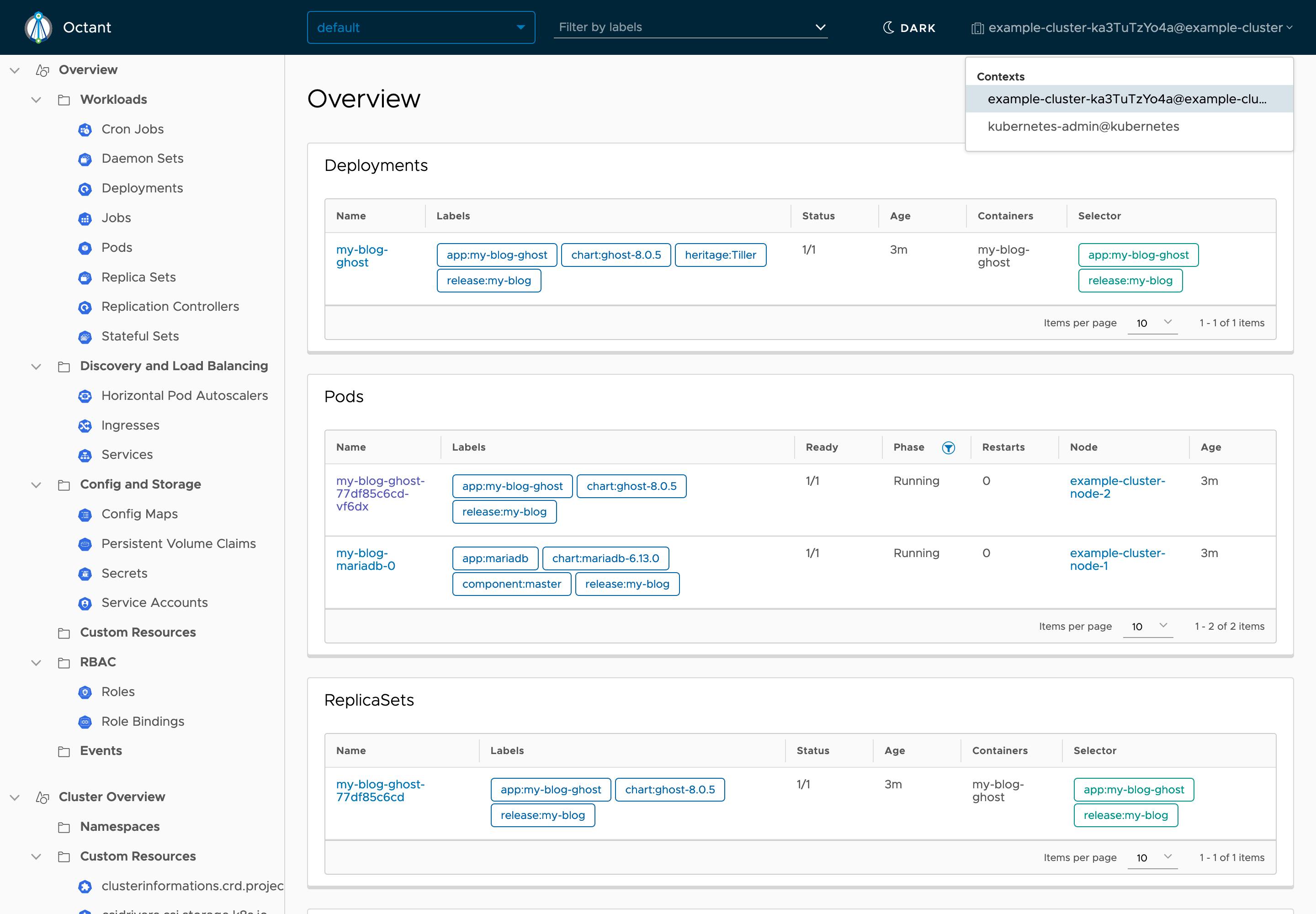 Octant Cluster Overview